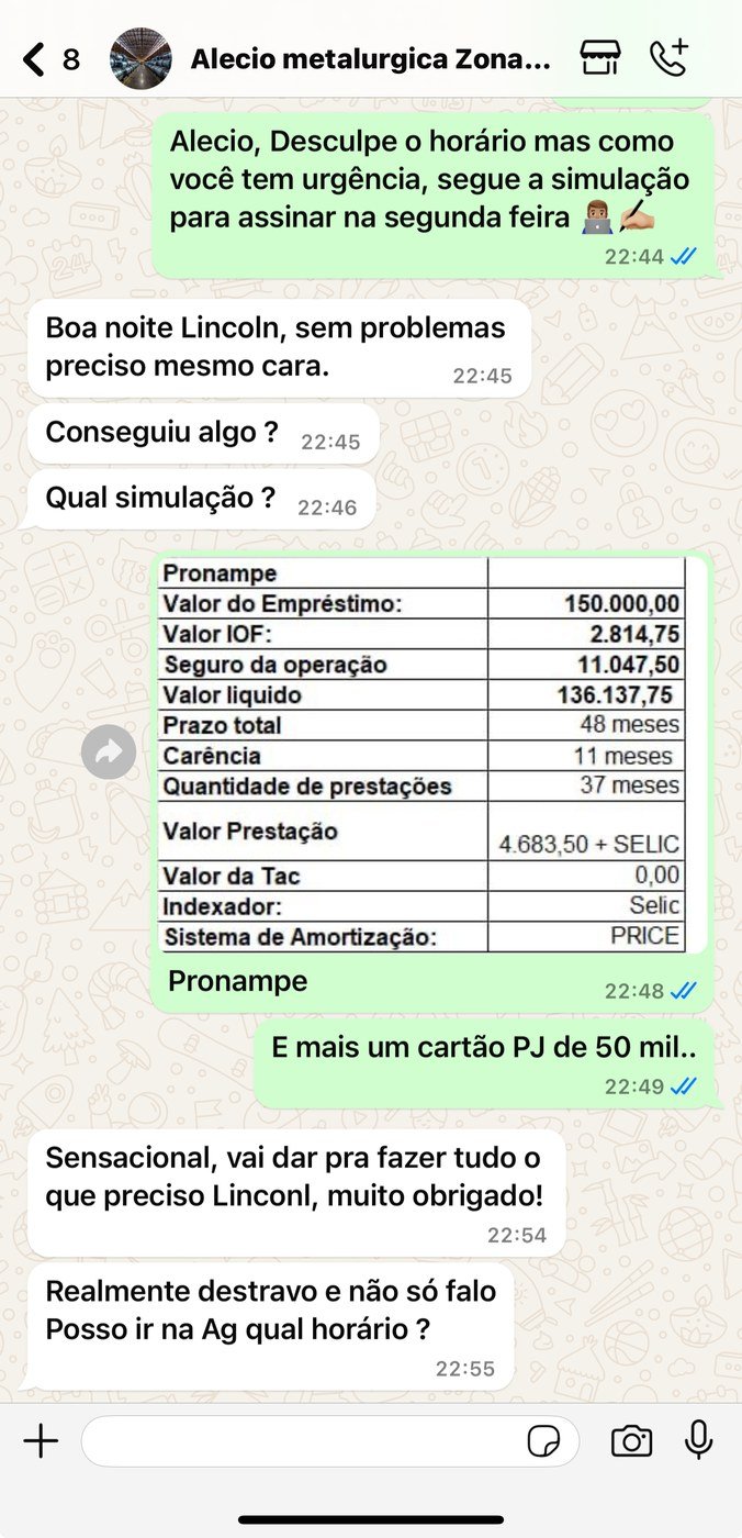Conversa com cliente