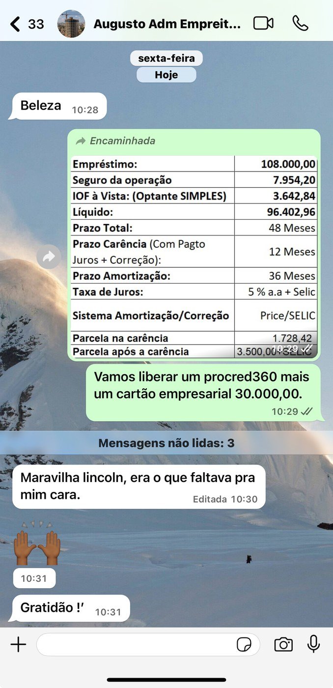 Conversa com cliente