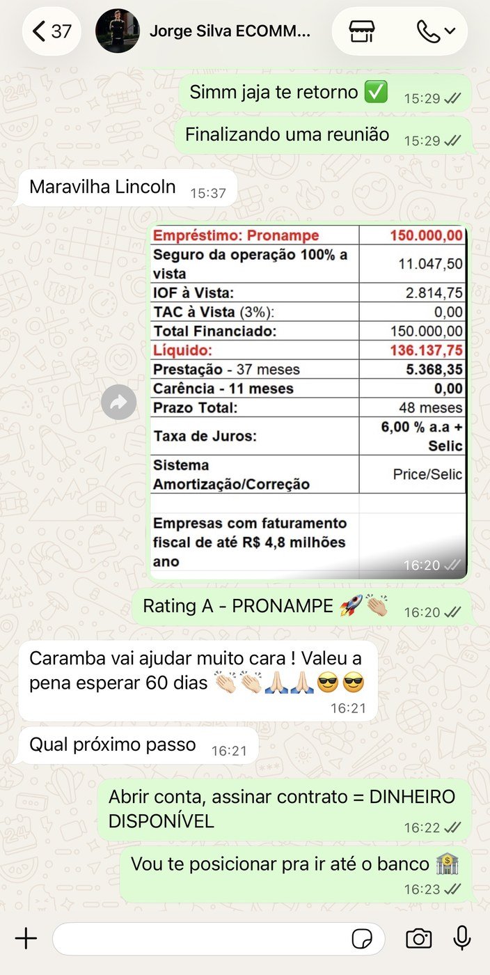 Conversa com cliente