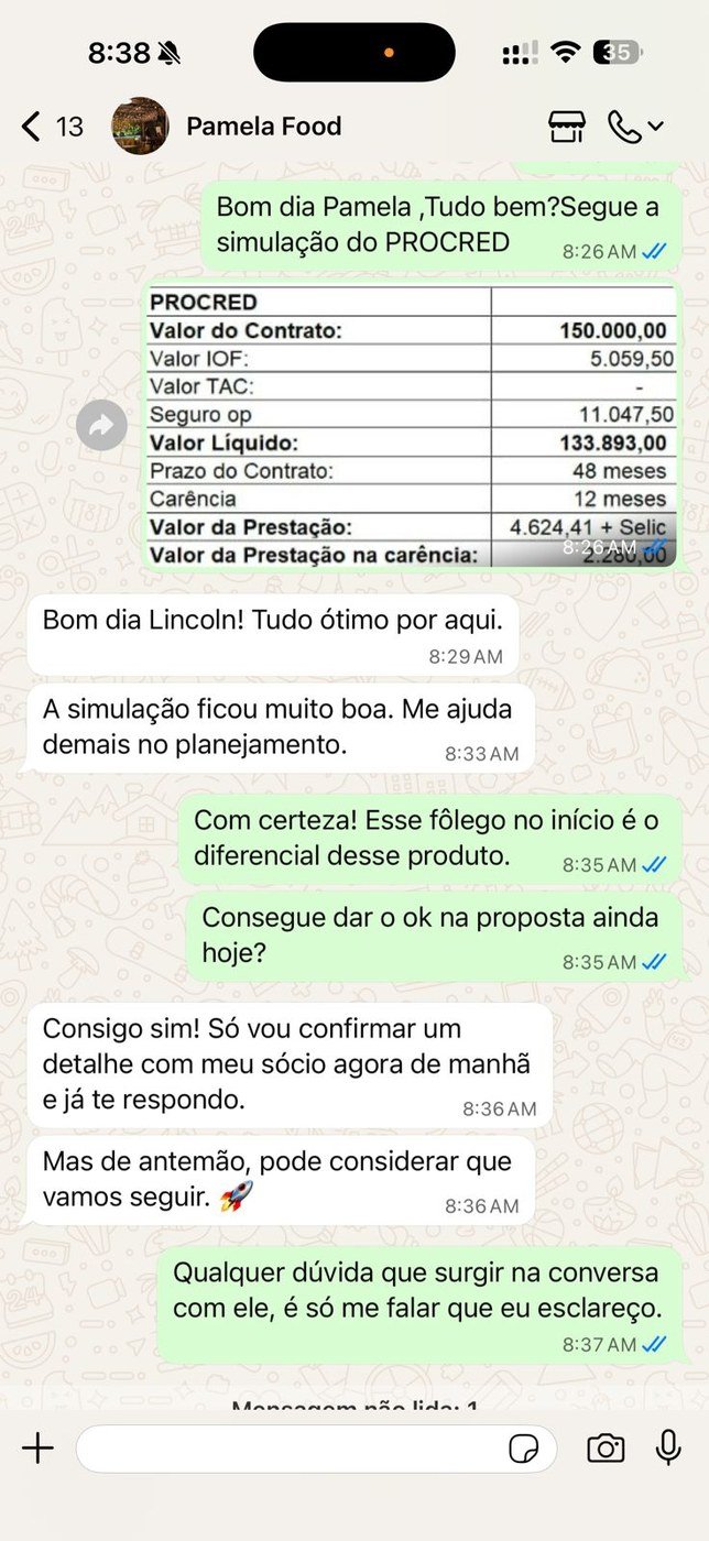 Conversa com cliente